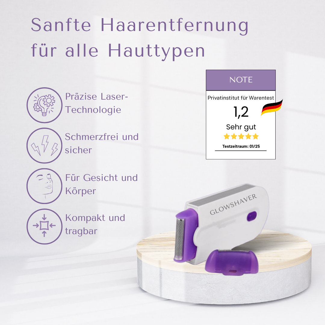GlowShaver | Schmerzfreie Haarentfernungstechnologie